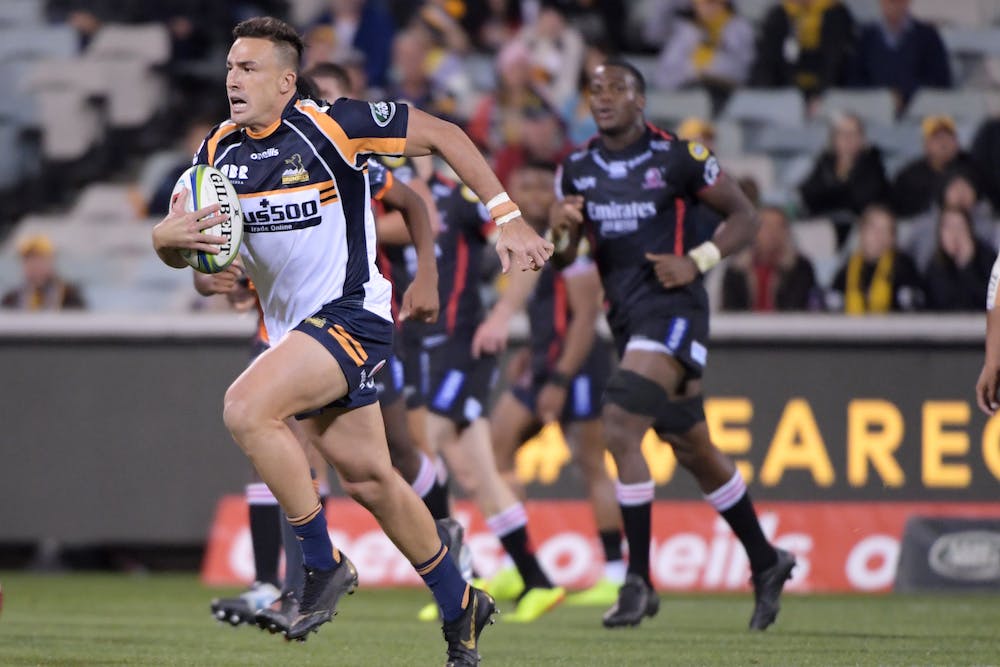 Tom Banks try in the second half was a key moment in the Brumbies big win.
