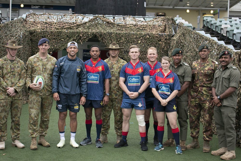 The Brumbies welcomed some of the players, staff and trainees from Royals Military College Duntroon to Captains Run this morning. 