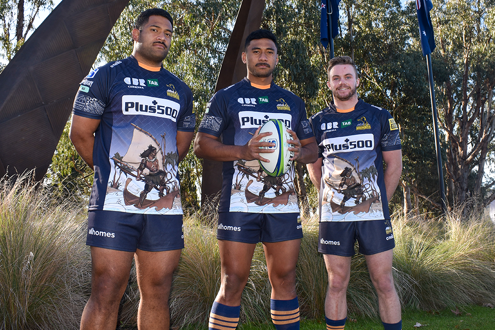 The 2021 Pasifika jersey has been inspired by the current playing group. Photo: Brumbies Media/Lachlan Lawson